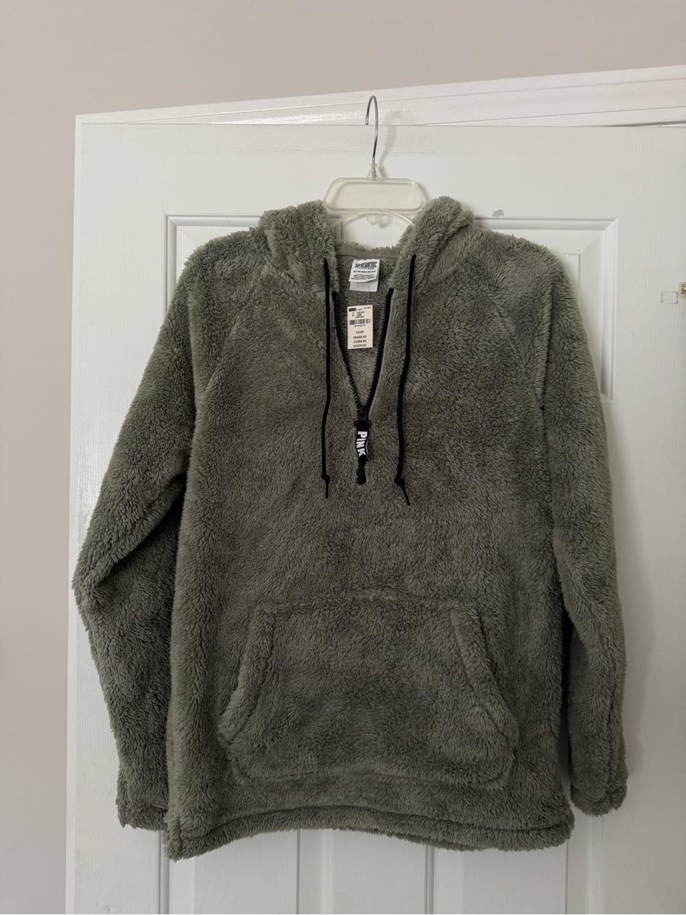 PINK Victoria's Secret Plush Crewneck Pullover - Olive